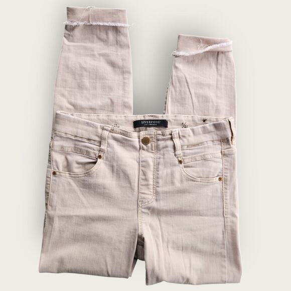 Liverpool Los Angeles Jeans Womens Sz 4 The crop Slim Stretch Light Taupe color - Picture 6 of 9